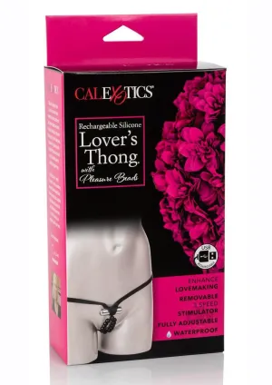 Rechargeable Silicone Lover's Thong W/ Pleasure Beads