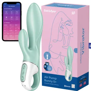 Satisfyer Air Pump Bunny 5  INFLATABLE G Spot Rabbit Vibrator APP Sex Toy