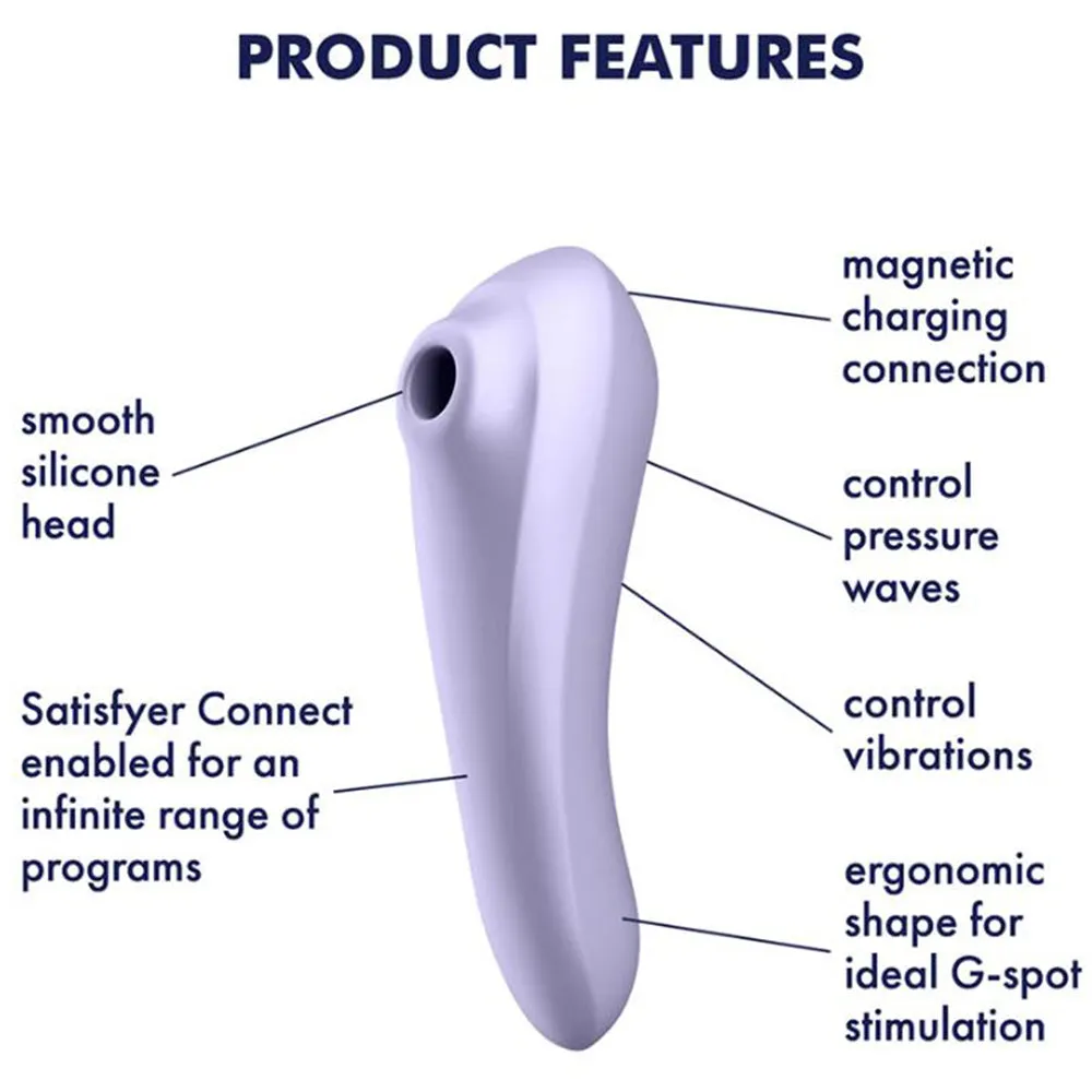 Satisfyer Dual Pleasure Clitoral Stimulator G-Spot Vibrator Sucker APP Control