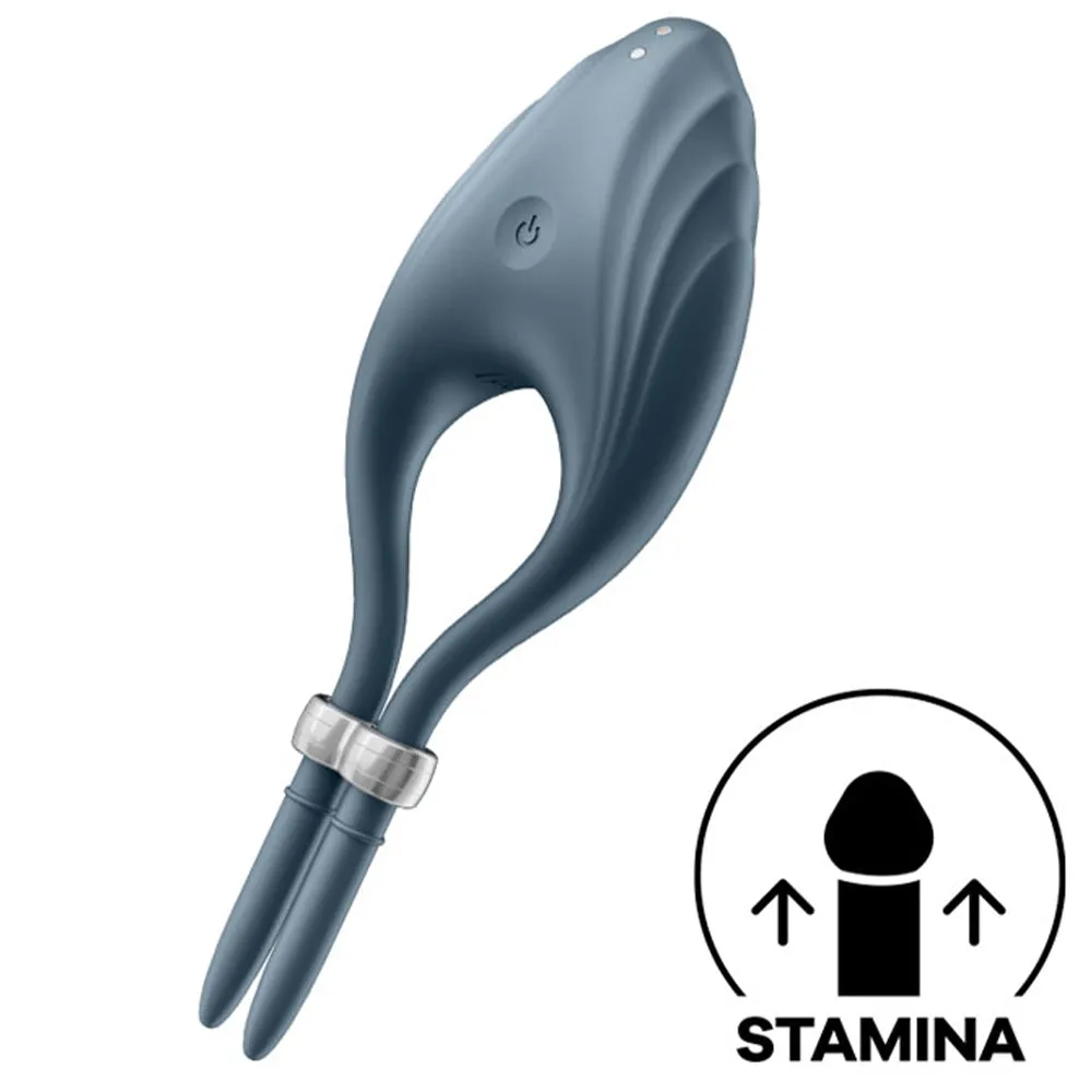 Satisfyer Duelist ADJUSTABLE Vibrating Cock Ring Couples Stamina USB Sex Toy
