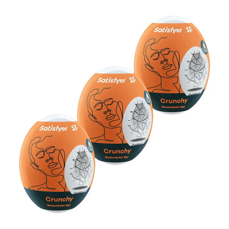 Satisfyer Masturbator Eggs - Crunchy 3 Pack Male 3D Stroker