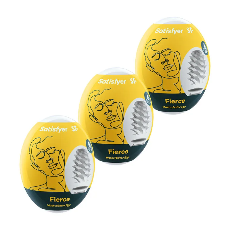 Satisfyer Masturbator Eggs - Fierce 3 Pack Male 3D Stroker