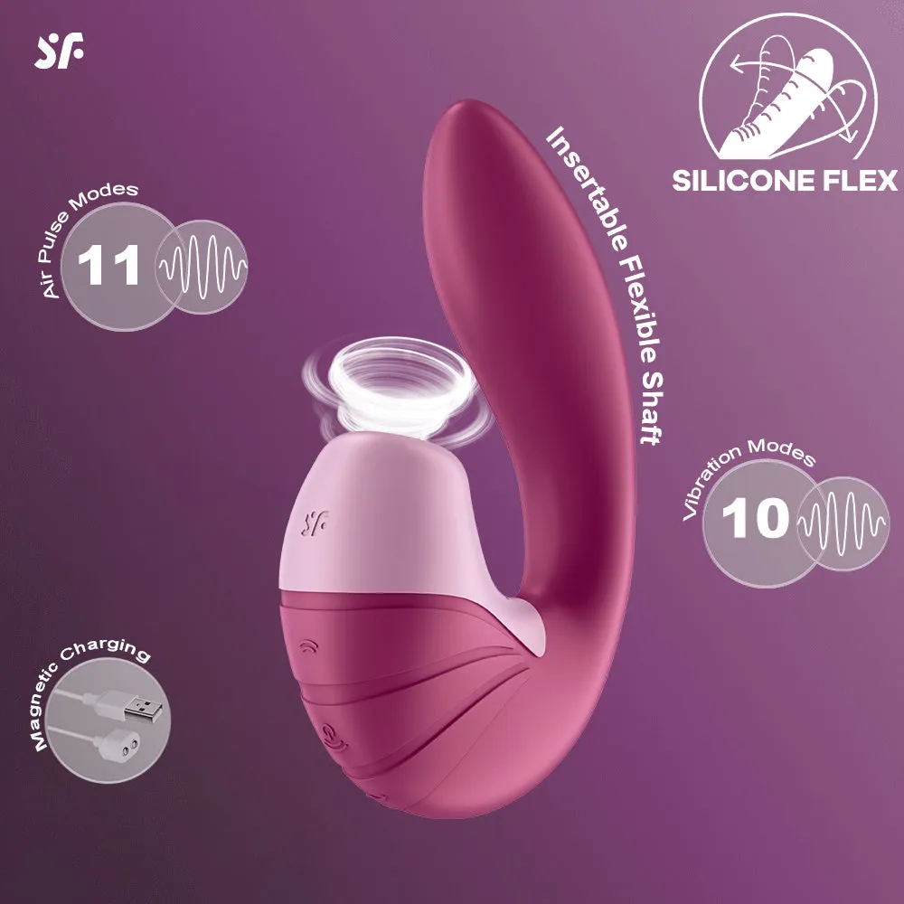 Satisfyer Supernova 2-in-1 Flexible G-Spot Vibrator Clitoral Stimulator Oral Sex