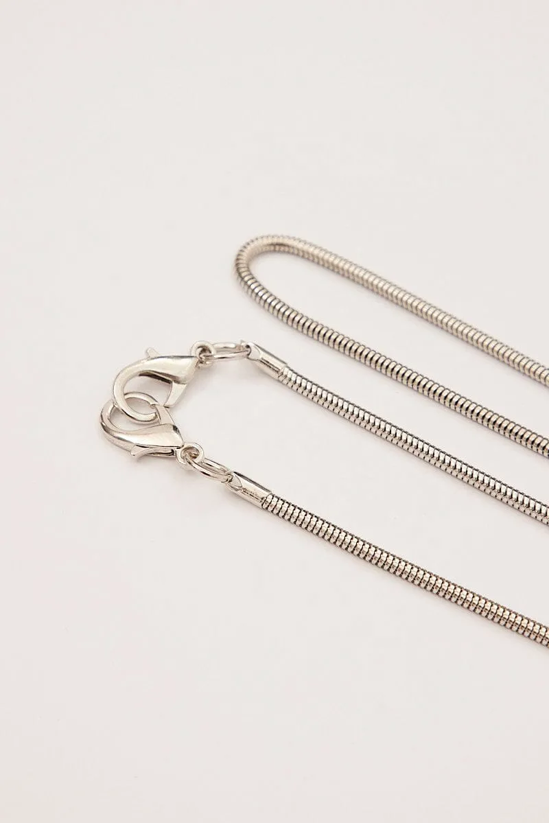 Silver Rhinestone Decor Shoulder Bag