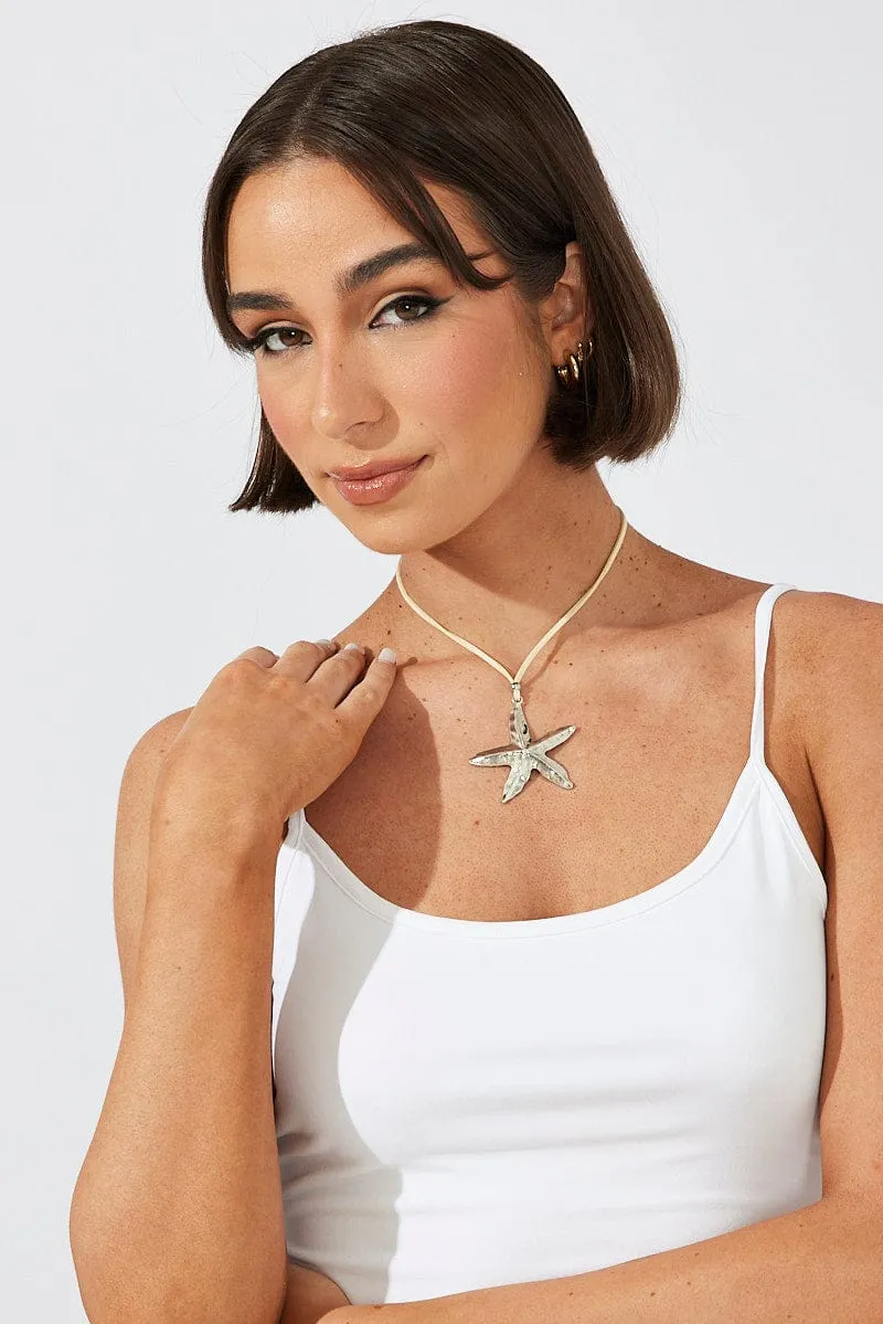 Silver Starfish Necklace