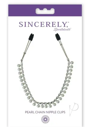 Sincerely Pearl Chain Nipple Clips