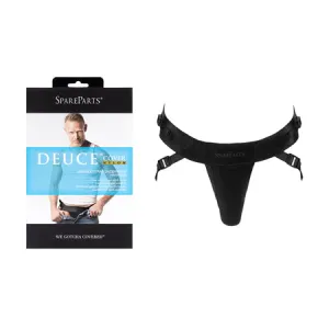 SpareParts Deuce Cover Undwr Harness Black (Double Strap) Size B Nylon