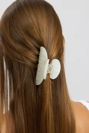 White Bride Claw Clip