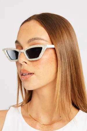 White Cat Eye Sunglasses