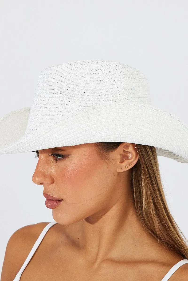 White Straw Cowboy Hat