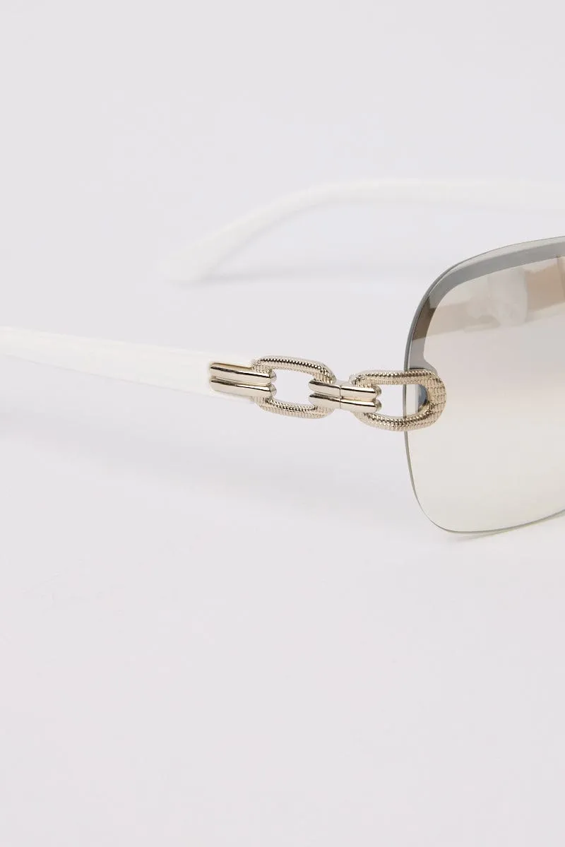 White Visor Sunglasses
