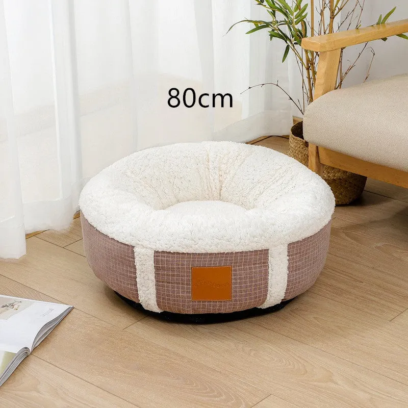 Winter Soft Warm Pet Bed Lamb Wool Kennel